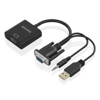 Miniatura 2 de AISENS Cable conversor SVGA Audio a HDMI  SVGA M Jack 3 5 M USB A M HDMI A H  Negro  20cm