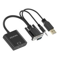 Miniatura 4 de AISENS Cable conversor SVGA Audio a HDMI  SVGA M Jack 3 5 M USB A M HDMI A H  Negro  20cm