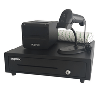 Miniatura 1 de KIT TPV APPROX CAJON APPCASH01 NEGRO + SCAN APPLS02AS + IMP. TERM. APPPOS80AMUSE + PAPEL CYT8060BPA