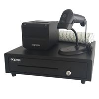 Miniatura 2 de KIT TPV APPROX CAJON APPCASH01 NEGRO + SCAN APPLS02AS + IMP. TERM. APPPOS80AMUSE + PAPEL CYT8060BPA