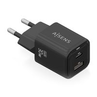 Miniatura 2 de AISENS Cargador Gan 30W  1xUSB C PD3 0 QC4 0  1xUSB A QC3 0  Negro