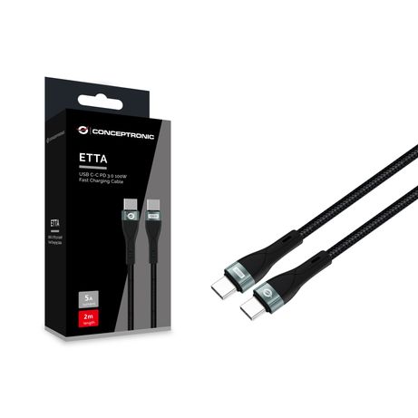 CABLE USB-C MACHO A USB-C MACHO 2M CONCEPTRONIC PD 3.0 100W 20V 5A 480MBPS E-MARK - Imagen 4 de 5 CABLE USB-C MACHO A USB-C MACHO 2M CONCEPTRONIC PD 3.0 100W 20V 5A 480MBPS E-MARK - Imagen 4 de 5