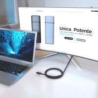 Miniatura 5 de CABLE USB4 AISENS GEN3X2 40GBPS 8K60HZ 5A 48V 240W E-MARK C/M-C/M 1.5M