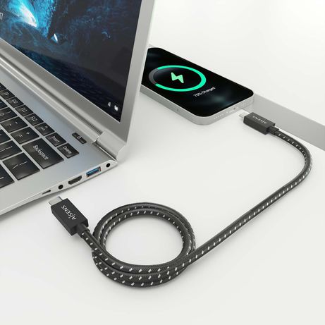 CABLE USB4 AISENS GEN3X2 40GBPS 8K60HZ 5A 48V 240W E-MARK C/M-C/M 1.5M - Imagen 6 de 6 CABLE USB4 AISENS GEN3X2 40GBPS 8K60HZ 5A 48V 240W E-MARK C/M-C/M 1.5M - Imagen 6 de 6