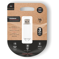Miniatura 1 de TECH ONE TECH Basic Pendrive 16Gb USB 2.0 Blanco