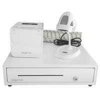 Miniatura 1 de KIT TPV APPROX CAJON APPCASH01 BLANCO + SCAN APPLS11ASWH + IMP. TERM. APPPOS80AMUS + PAPEL  CYT8060B