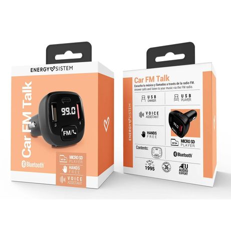 TRANSMISOR DE COCHE ENERGY SISTEM CAR FM TALK MANOS LIBRES BLUETOOTH 5.3 REPRODUCTOR VIA MICROSD O USB-A PUERTO DE CARGA USB - Imagen 7 de 7 TRANSMISOR DE COCHE ENERGY SISTEM CAR FM TALK MANOS LIBRES BLUETOOTH 5.3 REPRODUCTOR VIA MICROSD O USB-A PUERTO DE CARGA USB - Imagen 7 de 7