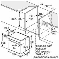 Miniatura 6 de HORNO BOSCH HQA514ES3 CON VAPOR MULTIFUNCION INOX