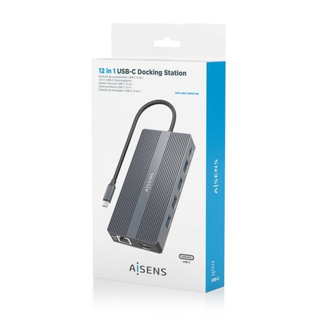 Aisens USB-C Dock 12 en 1 2xHDMI 1xDP RJ45 4xUSB - Imagen 7 de 7 Aisens USB-C Dock 12 en 1 2xHDMI 1xDP RJ45 4xUSB - Imagen 7 de 7