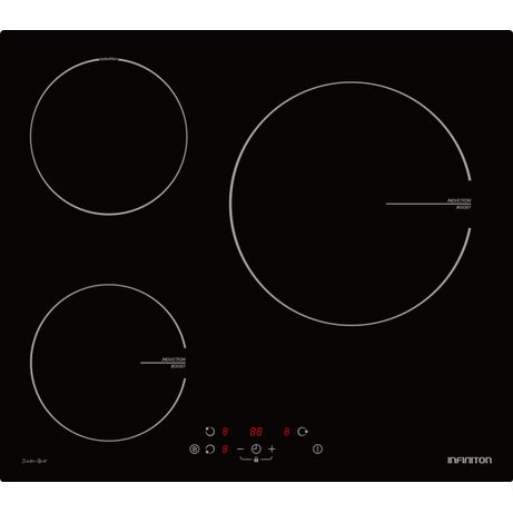 VITROCERAMICA INDUCCION INFINITON IND3N61G28 3 ZONAS COCCION ANCHO 59 CM - Imagen 2 de 2 VITROCERAMICA INDUCCION INFINITON IND3N61G28 3 ZONAS COCCION ANCHO 59 CM - Imagen 2 de 2