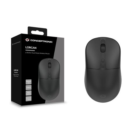 MOUSE CONCEPTRONIC LORCAN04B WIRELESS DUAL BLUETOOTH 5.0 - 2.4GHZ 4 BOTONES - Imagen 8 de 9 MOUSE CONCEPTRONIC LORCAN04B WIRELESS DUAL BLUETOOTH 5.0 - 2.4GHZ 4 BOTONES - Imagen 8 de 9