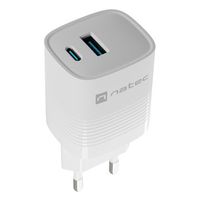 Miniatura 3 de CARGADOR NATEC RIBERA GAN 30W PD3.0 QC3.0 1XUSB-A + 1XUSB-C BLANCO
