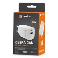 Miniatura 10 de CARGADOR NATEC RIBERA GAN 30W PD3.0 QC3.0 1XUSB-A + 1XUSB-C BLANCO