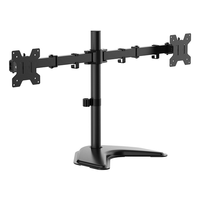 Miniatura 1 de AISENS Soporte de mesa con peana eco giratorio e inclinable para monitor TV 10kg  3 Pivotes  2 Brazos  de 17 32  Negro