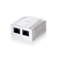 Miniatura 1 de ROSETA DE SUPERFICIE CATEGORIA 5e 2 HEMBRAS RJ45