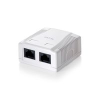 Miniatura 2 de ROSETA DE SUPERFICIE CATEGORIA 5e 2 HEMBRAS RJ45