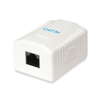 Miniatura 1 de ROSETA DE SUPERFICIE CATEGORIA 5e 1 HEMBRA RJ45 COLOR BLANCO
