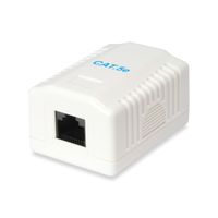 Miniatura 2 de ROSETA DE SUPERFICIE CATEGORIA 5e 1 HEMBRA RJ45 COLOR BLANCO