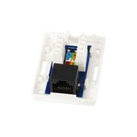Miniatura 4 de ROSETA DE SUPERFICIE CATEGORIA 5e 1 HEMBRA RJ45 COLOR BLANCO