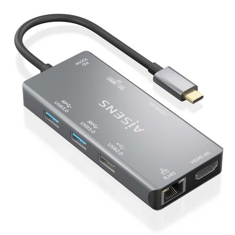 AISENS USB C Dock 9 En 1 USB C a 2xHDMI 1xRJ45 2xUSB A USB3 0 1xUSB A USB2 0 1xUSB C PD 1xSD 1xMicro SD Gris 15cm - Imagen 3 de 8 AISENS USB C Dock 9 En 1 USB C a 2xHDMI 1xRJ45 2xUSB A USB3 0 1xUSB A USB2 0 1xUSB C PD 1xSD 1xMicro SD Gris 15cm - Imagen 3 de 8