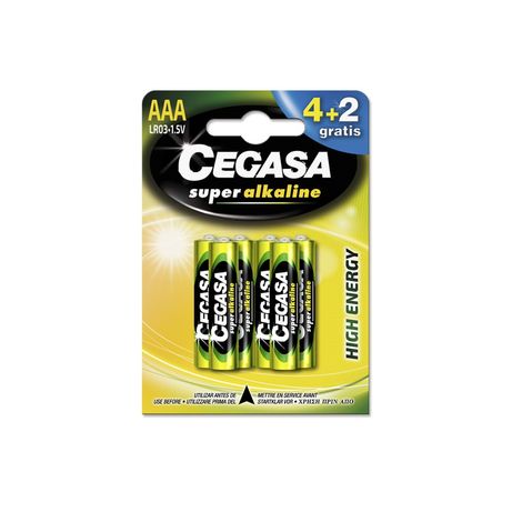 CEGASA PILA SUPER ALC LR03 BLISTER 4 UDS + 2 GRATIS - Imagen 2 de 2 CEGASA PILA SUPER ALC LR03 BLISTER 4 UDS + 2 GRATIS - Imagen 2 de 2
