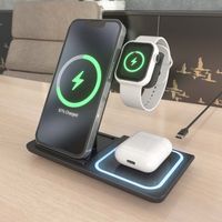Miniatura 6 de AISENS Cargador Inalambrico USB C 3 En 1 De 15W Para Movil  Apple Watch  Ariculares Con Estuche De Carga  Blanco