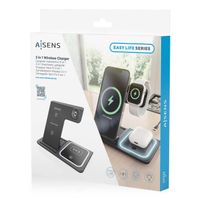 Miniatura 8 de AISENS Cargador Inalambrico USB C 3 En 1 De 15W Para Movil  Apple Watch  Ariculares Con Estuche De Carga  Blanco