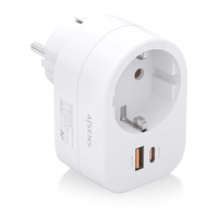 Miniatura 1 de REGLETA PARED AISENS 1 TOMA USB-C 20W PD3.0 USB-A 20W QC3.0 BLANCO