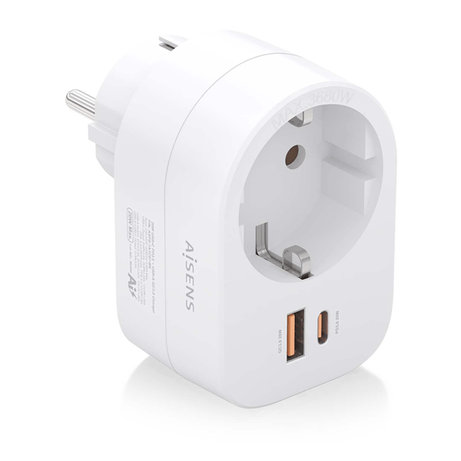 REGLETA PARED AISENS 1 TOMA USB-C 20W PD3.0 USB-A 20W QC3.0 BLANCO - Imagen 1 de 8 REGLETA PARED AISENS 1 TOMA USB-C 20W PD3.0 USB-A 20W QC3.0 BLANCO - Imagen 1 de 8