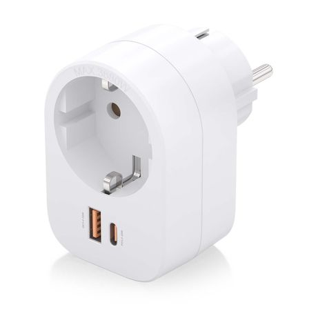 REGLETA PARED AISENS 1 TOMA USB-C 20W PD3.0 USB-A 20W QC3.0 BLANCO - Imagen 3 de 8 REGLETA PARED AISENS 1 TOMA USB-C 20W PD3.0 USB-A 20W QC3.0 BLANCO - Imagen 3 de 8