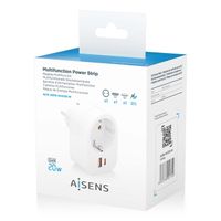 Miniatura 8 de REGLETA PARED AISENS 1 TOMA USB-C 20W PD3.0 USB-A 20W QC3.0 BLANCO