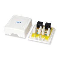 Miniatura 5 de ROSETA DE SUPERFICIE CATEGORIA 6 2 HEMBRAS RJ45 COLOR BLANCO