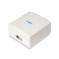 Miniatura 7 de ROSETA DE SUPERFICIE CATEGORIA 6 2 HEMBRAS RJ45 COLOR BLANCO