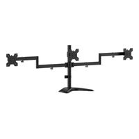 Miniatura 2 de AISENS Soporte de mesa con peana eco giratorio e inclinable para 3 monitores 10kg  3 Pivotes  2 Brazos  de 13 27  Negro