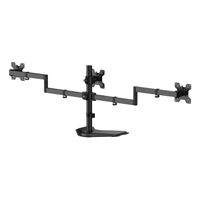 Miniatura 4 de AISENS Soporte de mesa con peana eco giratorio e inclinable para 3 monitores 10kg  3 Pivotes  2 Brazos  de 13 27  Negro