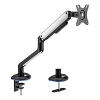 Miniatura 2 de AISENS Soporte De Mesa RGB Gaming Contrapeso Giratorio E Inclinable Para Monitor TV 9kg  3 Pivotes  1 Brazo  De 17 32  Negro Blanco