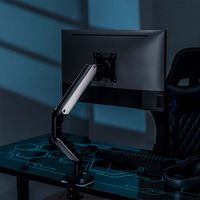 Miniatura 5 de AISENS Soporte De Mesa RGB Gaming Contrapeso Giratorio E Inclinable Para Monitor TV 9kg  3 Pivotes  1 Brazo  De 17 32  Negro Blanco