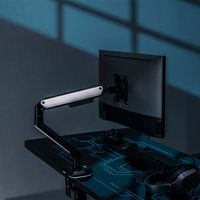 Miniatura 6 de AISENS Soporte De Mesa RGB Gaming Contrapeso Giratorio E Inclinable Para Monitor TV 9kg  3 Pivotes  1 Brazo  De 17 32  Negro Blanco