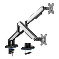 Miniatura 2 de AISENS Soporte De Mesa RGB Gaming Contrapeso Giratorio E Inclinable Para Monitor TV 9kg  3 Pivotes  1 Brazo  De 17 32  Negro Blanco