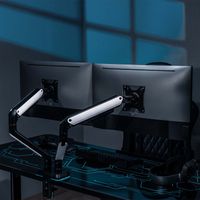 Miniatura 6 de AISENS Soporte De Mesa RGB Gaming Contrapeso Giratorio E Inclinable Para Monitor TV 9kg  3 Pivotes  1 Brazo  De 17 32  Negro Blanco