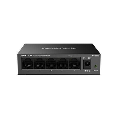 SWITCH NO GESTIONABLE MERCUSYS MS105GS 5P 10/100/1000 ETHERNET MINI DESKTOP CARCASA METALICA - Imagen 2 de 4 SWITCH NO GESTIONABLE MERCUSYS MS105GS 5P 10/100/1000 ETHERNET MINI DESKTOP CARCASA METALICA - Imagen 2 de 4