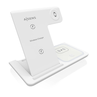 Miniatura 1 de AISENS Cargador Inalambrico USB C 3 En 1 De 15W Para Movil  Apple Watch  Ariculares Con Estuche De Carga  Blanco
