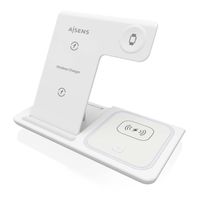 Miniatura 3 de AISENS Cargador Inalambrico USB C 3 En 1 De 15W Para Movil  Apple Watch  Ariculares Con Estuche De Carga  Blanco
