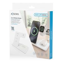 Miniatura 8 de AISENS Cargador Inalambrico USB C 3 En 1 De 15W Para Movil  Apple Watch  Ariculares Con Estuche De Carga  Blanco