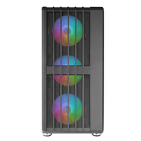 Miniatura 1 de CAJA ATX SEMITORRE GAMING MARS GAMING MCVAULT FRONTAL NEGRO DE MALLA VERTICAL 4x120mm ARGB 3xPCI VER