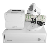 Miniatura 1 de KIT TPV APPROX CAJON APPCASH33WH BLANCO + SCAN LS11ASWH + IMP. TERM. POS80AMUSEWH + PAPEL CYT8060BPA