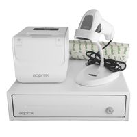 Miniatura 2 de KIT TPV APPROX CAJON APPCASH33WH BLANCO + SCAN LS11ASWH + IMP. TERM. POS80AMUSEWH + PAPEL CYT8060BPA