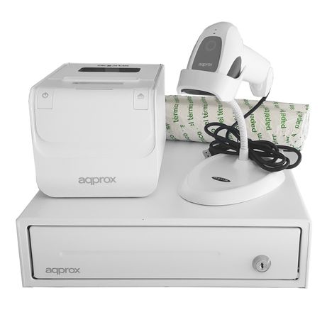 KIT TPV APPROX CAJON APPCASH33WH BLANCO + SCAN LS11ASWH + IMP. TERM. POS80AMUSEWH + PAPEL CYT8060BPA - Imagen 2 de 5 KIT TPV APPROX CAJON APPCASH33WH BLANCO + SCAN LS11ASWH + IMP. TERM. POS80AMUSEWH + PAPEL CYT8060BPA - Imagen 2 de 5