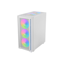 Miniatura 1 de CAJA ATX SEMITORRE GAMING MARS GAMING MCAIRW FRONTAL BLANCO DE MALLA 4x120mm RAINBOW