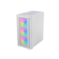 Miniatura 2 de CAJA ATX SEMITORRE GAMING MARS GAMING MCAIRW FRONTAL BLANCO DE MALLA 4x120mm RAINBOW